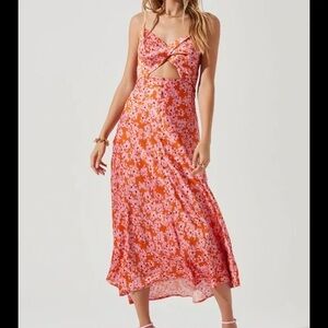 ASTR floral cut-out dress NWT